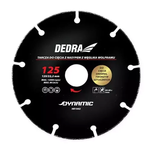 Dedra vágókorong fához, műanyaghoz, 230mm, wolfram-karbid DEDHR1006