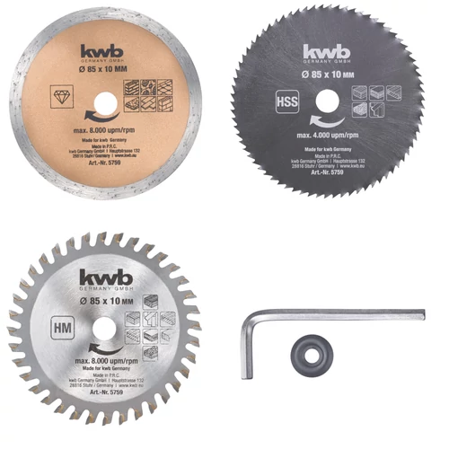 Kwb mini Körfűrészlap Szett 3db-os (575905)