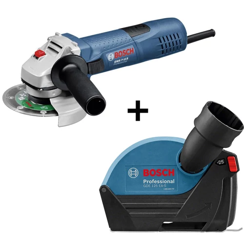BOSCH GWS 7-125 + GDE 125 EA-S elszívó adapter