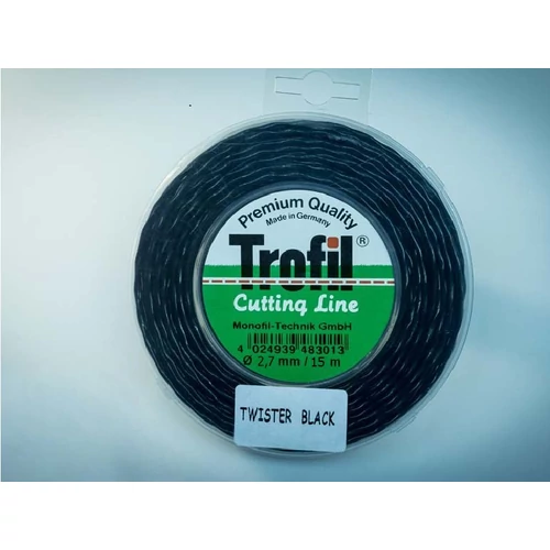 Trofil 2,7 mm 15m Twister Black Csendes Damil