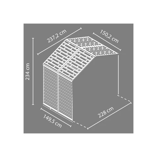 Palram Skylight 8x4 Barna bővítő elem (703762)