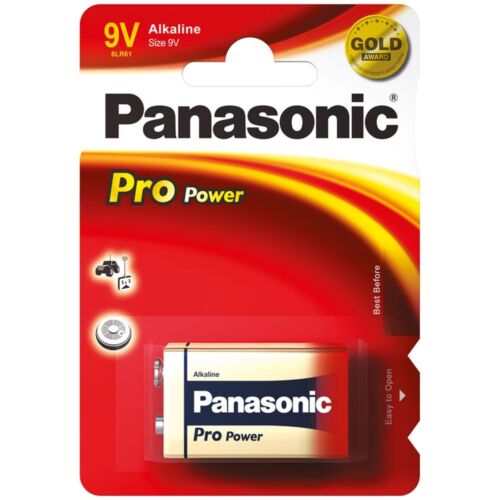 Panasonic 9V-6LR61 Pro Power alkáli elem 9V, 1db