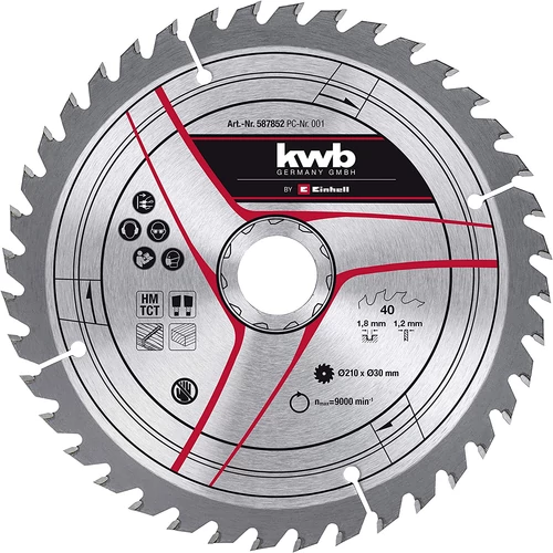 Einhell Kwb Körfűrészlap 210x30x1,8 40 fogas (49587852)