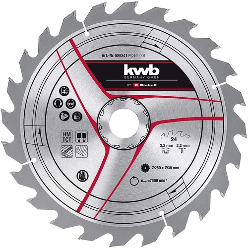 Einhell Kwb Körfűrészlap 250x30x3,2 24 fogas (49589341)