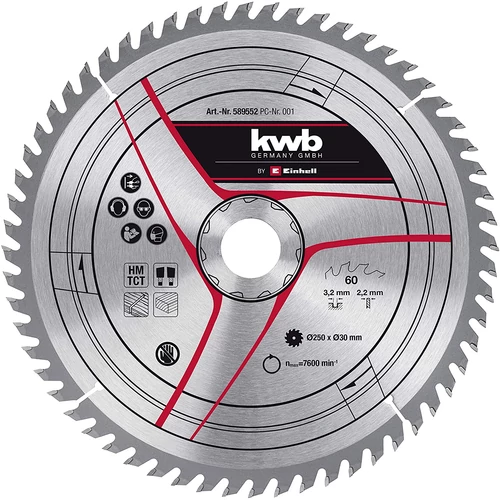 Einhell Kwb Körfűrészlap 250x30x3,2 60 fogas (49589552)