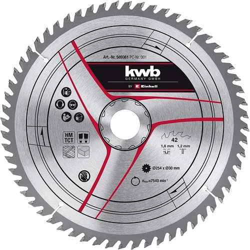 Einhell Kwb Körfűrészlap 254x30x1,8 40 fogas (49589361)