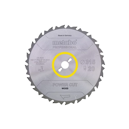Metabo Körfűrészlap HW/CT 315x30, Z24 WZ 20° (628016000)