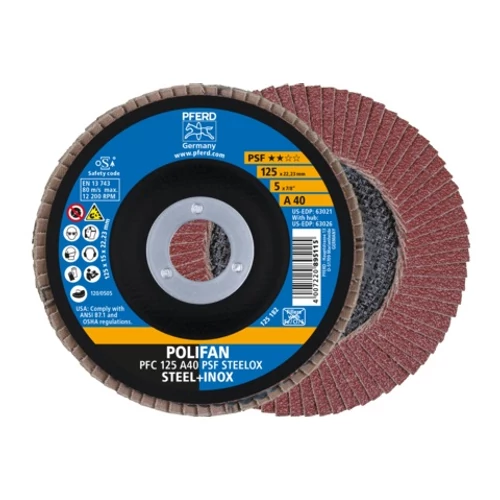 Pferd PFC 125 A 120 PSF-Steelox Lamellás tisztító korong